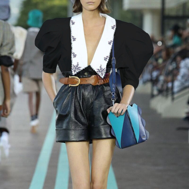 Lace V-Neck Summer Shirt