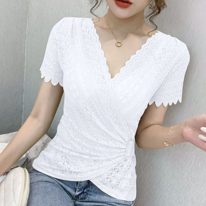 Chic Lace V-Neck Blouse