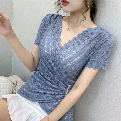 Chic Lace V-Neck Blouse